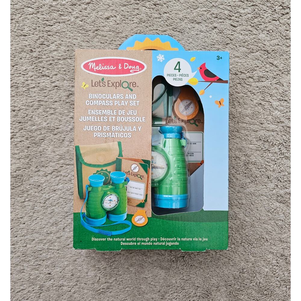 Melissa & Doug Let’s Explore Binoculars Compass 4 Piece Play Set Gifts Toys